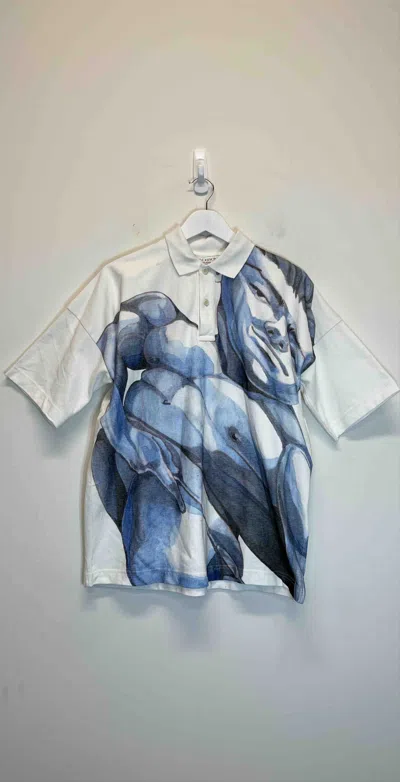 Pre-owned Jw Anderson Pol Anglada Print Polo Shirt