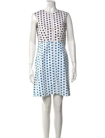 Pre-owned Jw Anderson Polka Dot Print Knee-length Dress In White