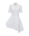Jw Anderson Asymmetric Mini Polo Dress In White