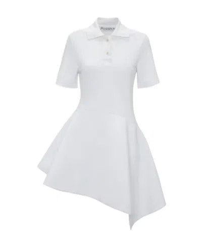 JW ANDERSON JW ANDERSON SHORT SLEEVED ASYMMETRIC POLO DRESS