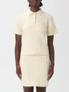 Jw Anderson Polo Shirt  Woman Color Ecru In Transparent