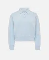 Jw Anderson Long-sleeved Polo Shirt In Blue