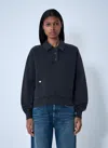 Jw Anderson Women Polo Sweatshirt In Black