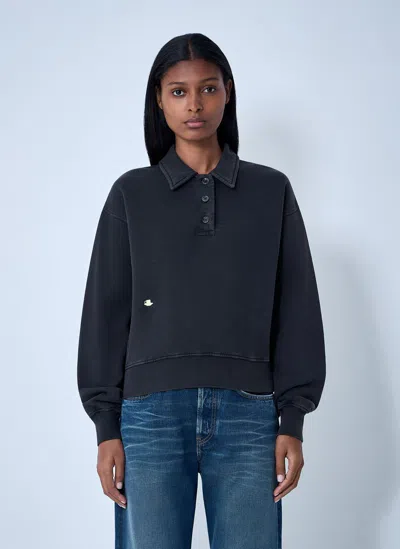 Jw Anderson Polo Sweatshirt In Black