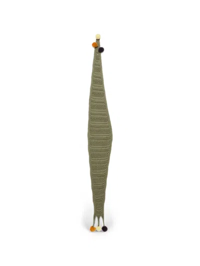 Jw Anderson Pom-pom-embellished Scarf In Green