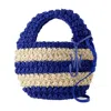 Jw Anderson Women's Popcorn Basket Tote Bag In Blue