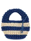 Jw Anderson Women's Popcorn Basket Tote Bag In Blue White Stripe