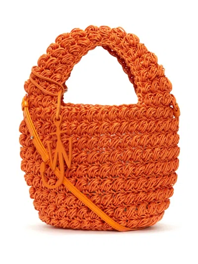 Jw Anderson Popcorn Basket Tote Bag In Orange