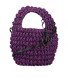 Jw Anderson Popcorn Basket Tote Bag In Purple