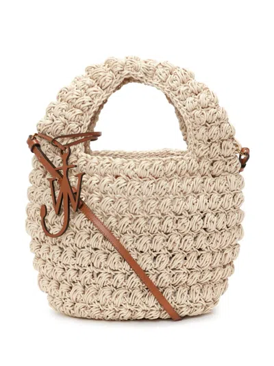 Jw Anderson Popcorn Crossbody Bag In White