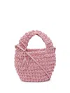 Jw Anderson Popcorn Cotton Basket Bag In Pink