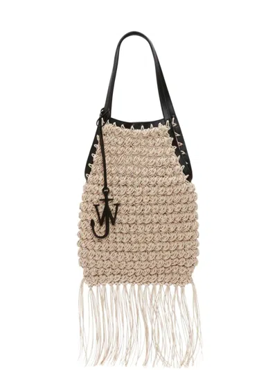 JW ANDERSON POPCORN-KNIT TOTE BAG