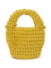 Jw Anderson Large Popcorn Crochet-knit Tote Bag In Yellow