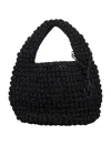 Jw Anderson Popcorn Large Basket Bag In Black