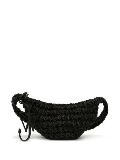 Jw Anderson Popcorn Sling Bag In Black