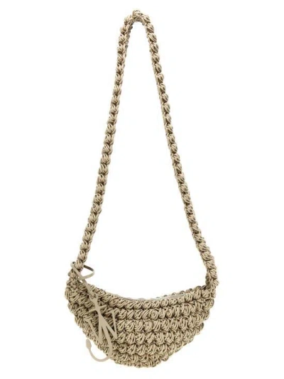Jw Anderson Popcorn Sling Crossbody Bag Grey In Gray