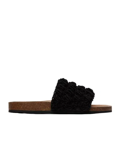 Jw Anderson Popcorn Slippers In Black