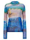 Jw Anderson Print Semi-transparent Top Tops