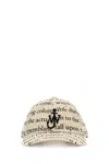 Jw Anderson Cappello Da Baseball In Cotone Stampato Donna In Ivory