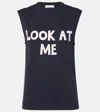 Jw Anderson Printed Cotton Jersey Tank Top In Blue