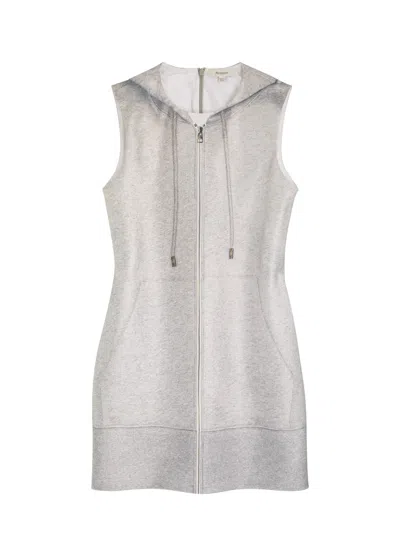 Jw Anderson Printed Crepe Mini Dress In Grey