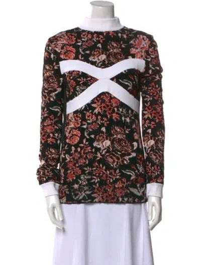 Pre-owned Jw Anderson Printed Crew Neck Sweater In Black