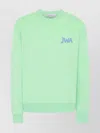 Jw Anderson Printed Crew Neck Sweater In Green