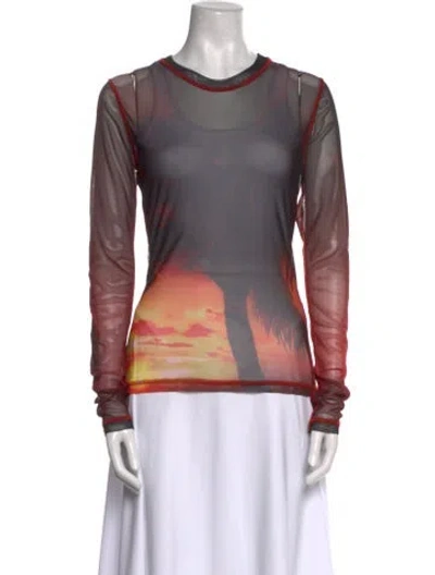 Pre-owned Jw Anderson Printed Crew Neck Sweatshirt In Multi