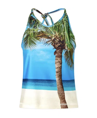 Jw Anderson Printed Halterneck Top In Blue