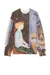 Jw Anderson Multicolor Computer Print Sweater In Blue