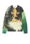 Jw Anderson Multicolor Cat Print Sweater
