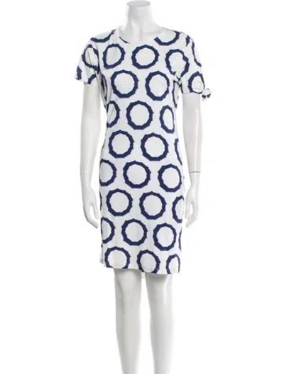 Pre-owned Jw Anderson Printed Mini Dress In White