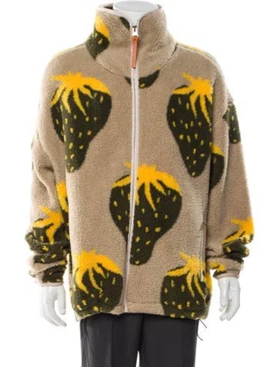 Pre-owned Jw Anderson Printed Moto Jacket In Neutral