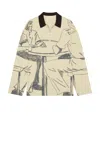 Jw Anderson Printed Rugby Polo In Neutral