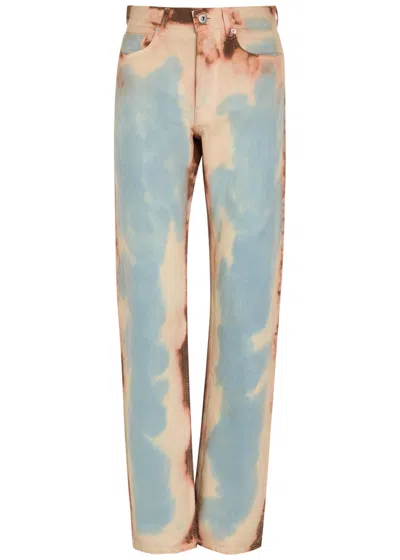 Jw Anderson Printed Straight-leg Jeans In Multicoloured