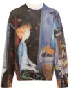 Jw Anderson Multicolor Computer Print Sweater In Blue