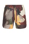 Jw Anderson J.w.anderson Abstract Printed Costume In Olive