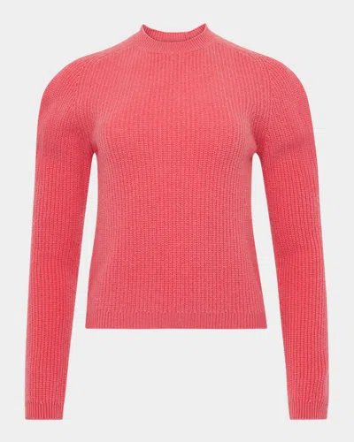Jw Anderson Puff-sleeve Wool-cashmere Sweater In Bubblegum