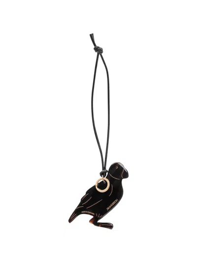 Jw Anderson Puffin Leather Charm In Black
