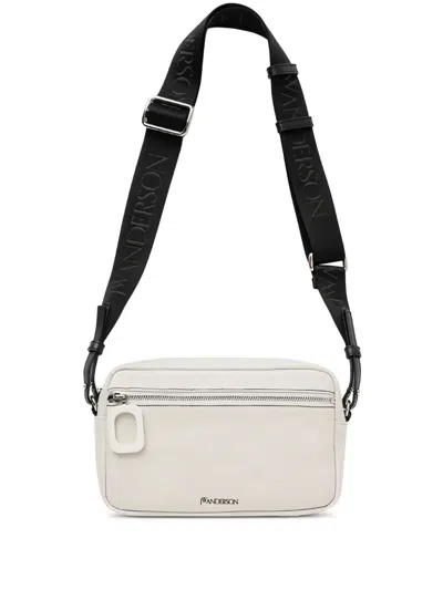 Jw Anderson Puller Canvas Crossbody Bag In Neutrals