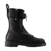 Jw Anderson Punk Combat Boots In Animal Print