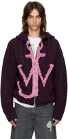 JW ANDERSON PURPLE ANCHOR HOODIE