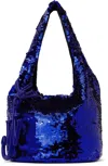 Jw Anderson Purple Mini Sequin Shopper Bag In 738 Dark Blue