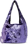 Jw Anderson Purple Mini Sequin Shopper Bag In 748 Lavender