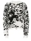 Jw Anderson Qr-code Knit Jumper In White