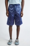 Jw Anderson Quilted Shorts In Light Indigo