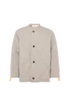 Jw Anderson Mens Clay Melange Quilted Loose-fit Wool Jacket In Neutral