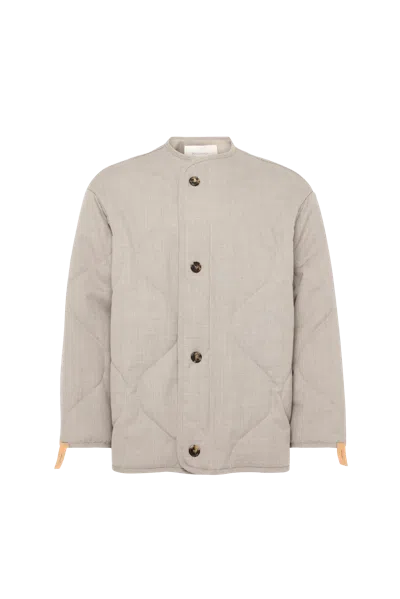 JW ANDERSON JW ANDERSON QUILTED JACKET CLAY MELANGE