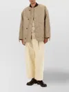Jw Anderson Quilted Jacket With Contrast Cuffs And Long Sleeves In Neutral