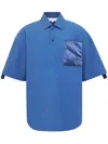 Jw Anderson Quilted-pocket Polo Shirt In Blue